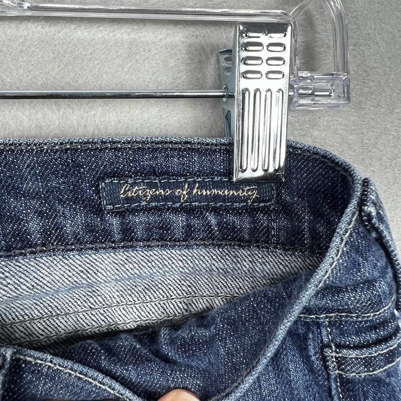 Citizen of Humanity Jeans Size 28 Kelly Low Waist Bootcut Raw Hem 28" In - Picture 6 of 11